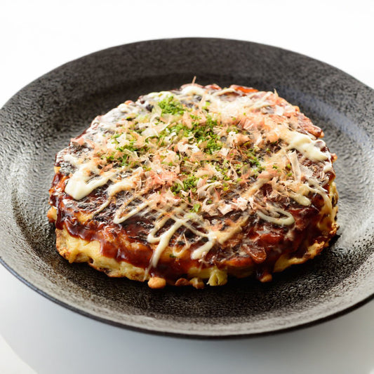 切りいかたっぷりのお好み焼き