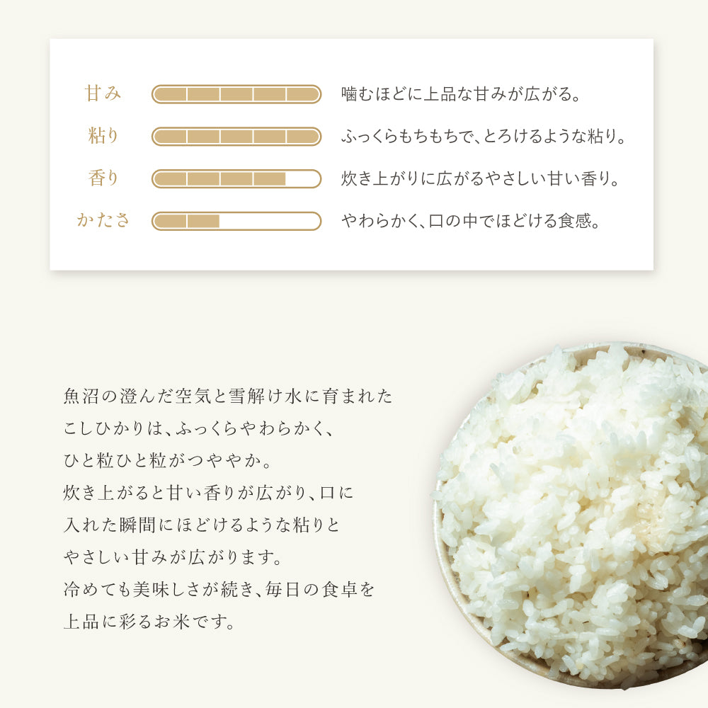 新潟県｜魚沼産こしひかり【5kg】｜天日干し｜令和７年産