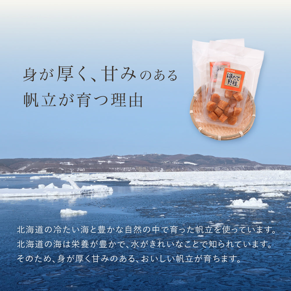 干貝柱 丸物｜北海道産の旨味凝縮 贅沢な乾燥帆立【50g×2袋セット】